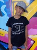 Train-tee Cotton Kids T-shirt Black